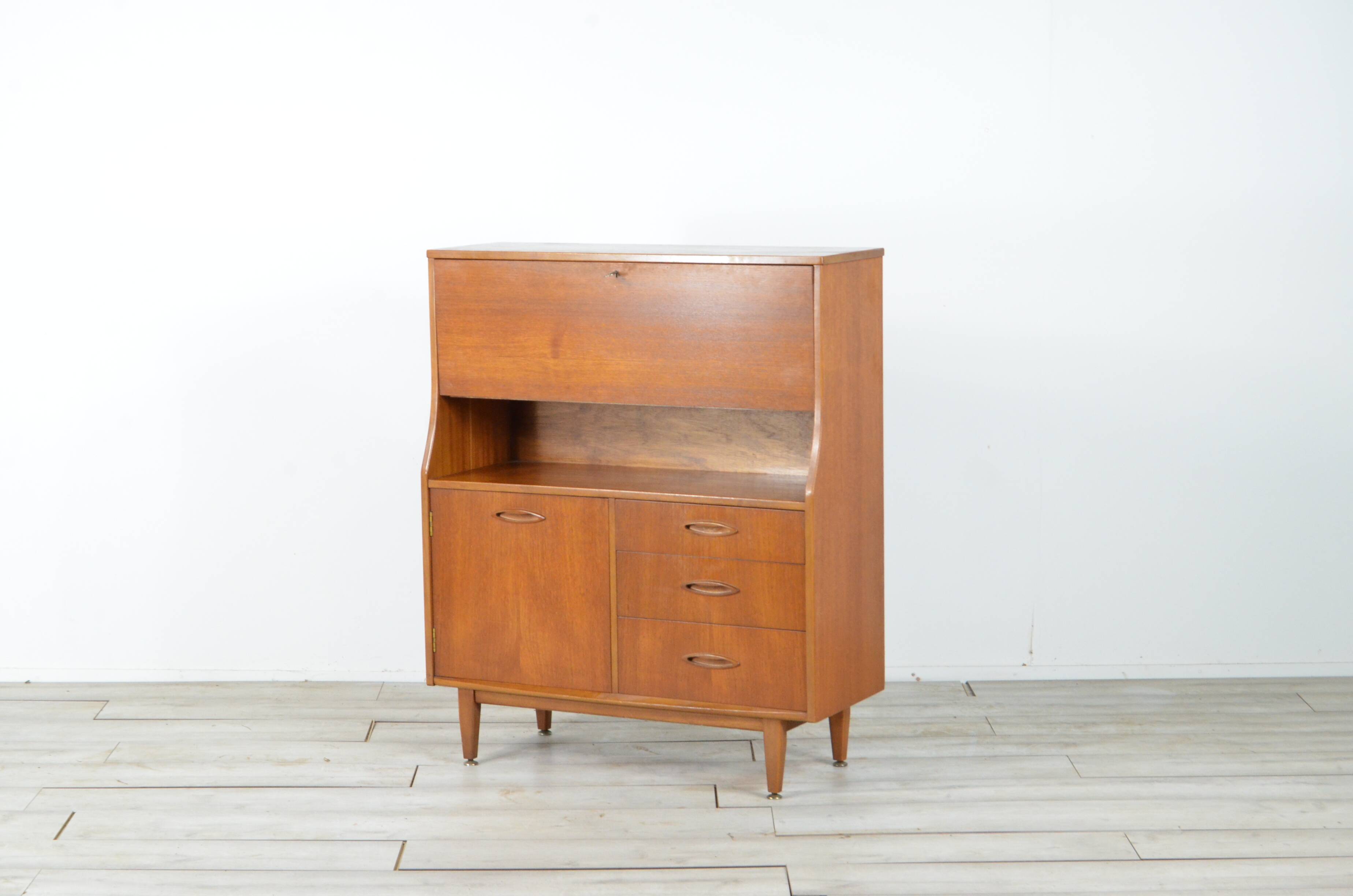 Vintage 'Jentique' Danish Style Teak Bureau / Sideboard / Cabinet. Delivery