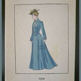 Colorful stencil Art Deco fashion