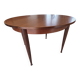 Table ronde en teck design scandinave fin années 60