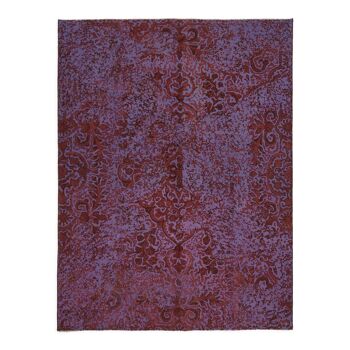 Handmade oriental contemporary 1980s 203 cm x 266 cm purple wool carpet