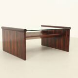 Italian coffee table in rosewood with magazine rack, 1960s.