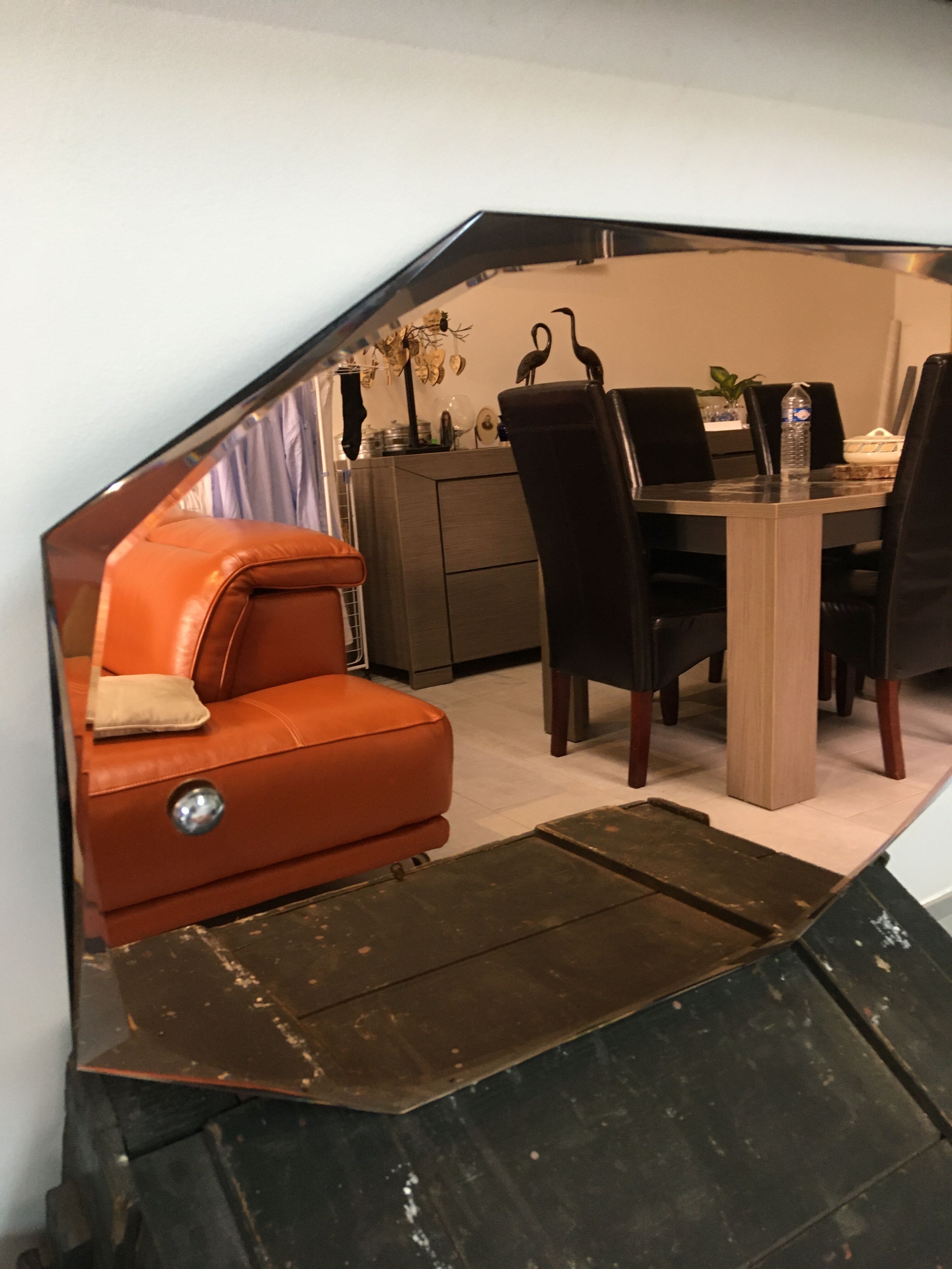 Art deco bevelled mirror  75x54cm
