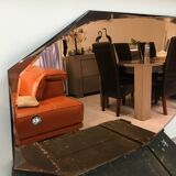 Art deco bevelled mirror  75x54cm
