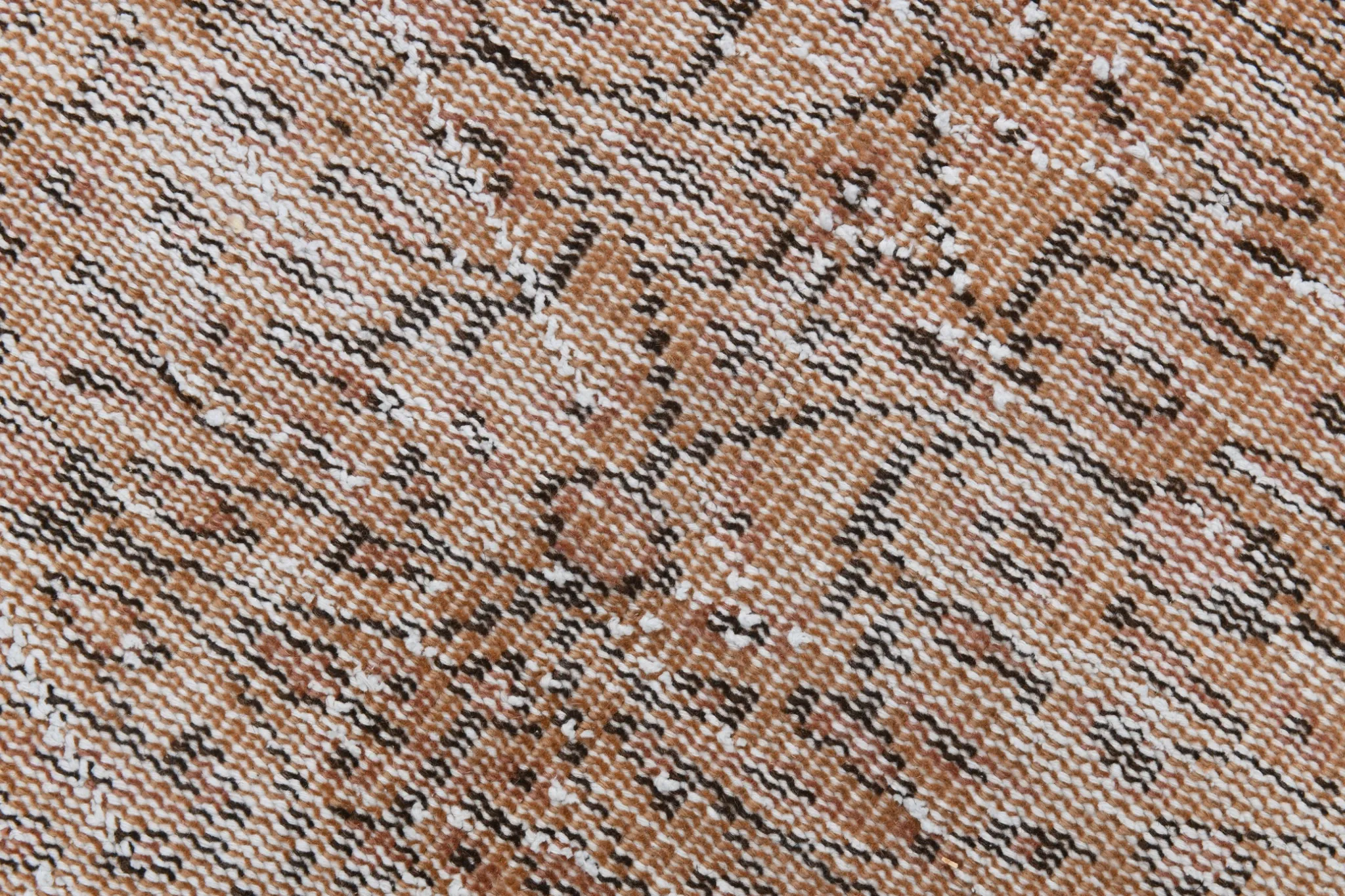 Terracotta & Rust Brown Floral Persian Rug, Turkish Vintage Antique Carpet