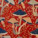 Silk Embroidered Mushroom Pattern Cushion Cover. Red Suzani Throw Pillow Case. Traditional Accent Pillow