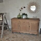 Buffet Louis XIV Dresche Picarde solid oak aspect Brut