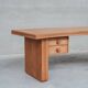Bureau Français Courbé Mid-Century en Chêne
