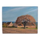 Claude PALLOT (1901-1987) "The hamlet" oil on panel signed