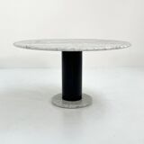 Table à Manger 120cm en Marbre Loto Rosso par Ettore Sottsass pour Poltrono