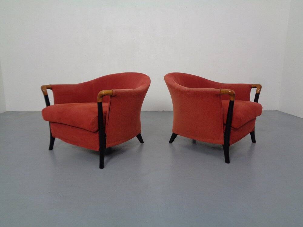 Set of Progetti Lounge Chairs by Umberto Asnago for Giorgetti, 1980s, Set of 2