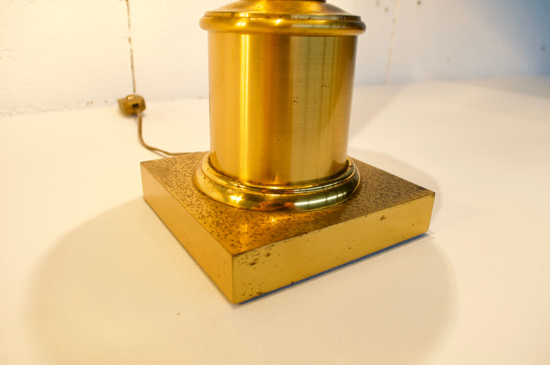 PAIR OF GILDED METAL LAMPS  70'