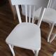 Set of 4 white wooden bistro chairs