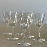 6 Saint Louis liqueur glasses 1950
