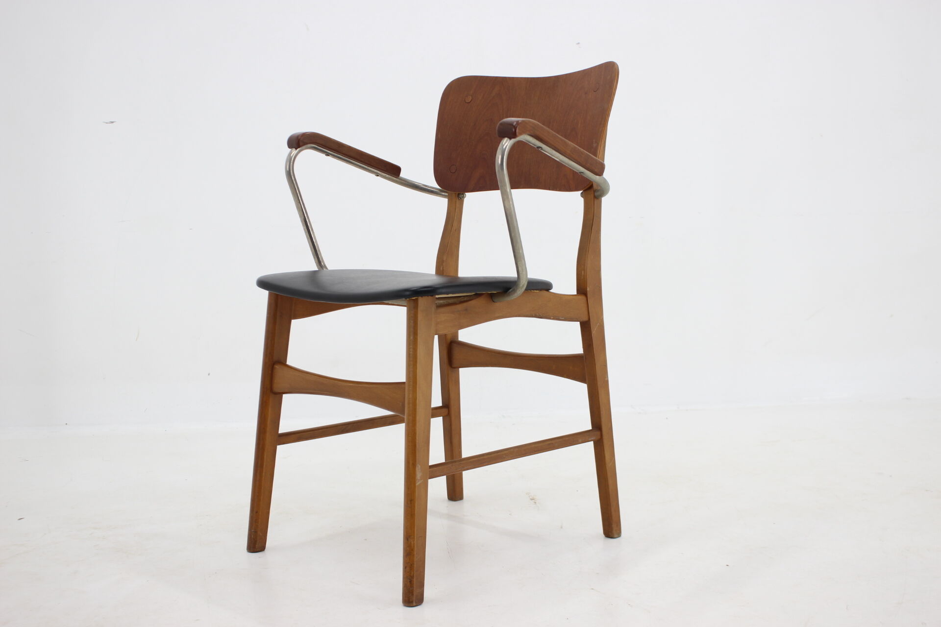 1960s Danish Teak and Beech Armchair
