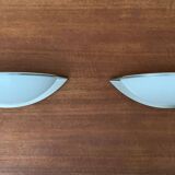 Postmodern German wall lamps from the space age by Glashütte Limburg, set of 2