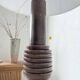 1940s Art Deco oak desk lamp