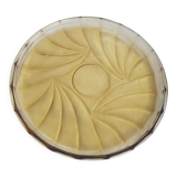 Plateau verre jaune