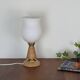 Lampe bois et opaline
