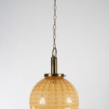 Mid-Century Murano glass sphere chandelier in the style of Venini. 1970