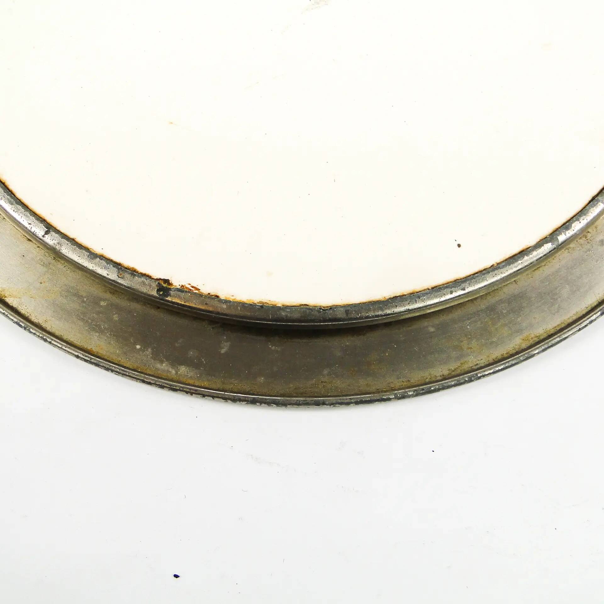 Art Nouveau tray, silver-plated brass, white porcelain, Austria, early 20th century