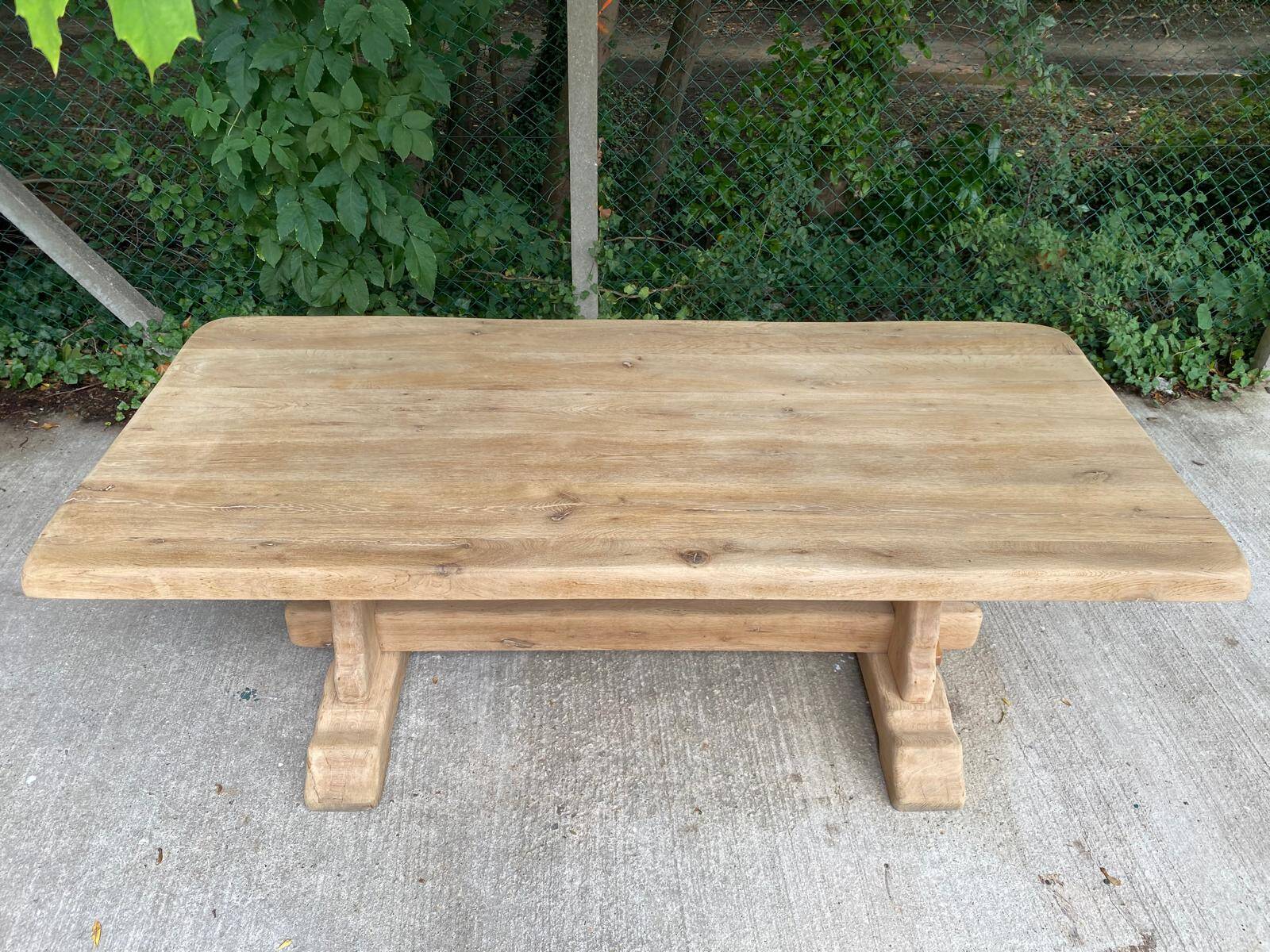 19th century solid oak monastery farmhouse dining table 200cm