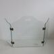 Glass and brass chimney fire barrier with 3 panels 1960 1970