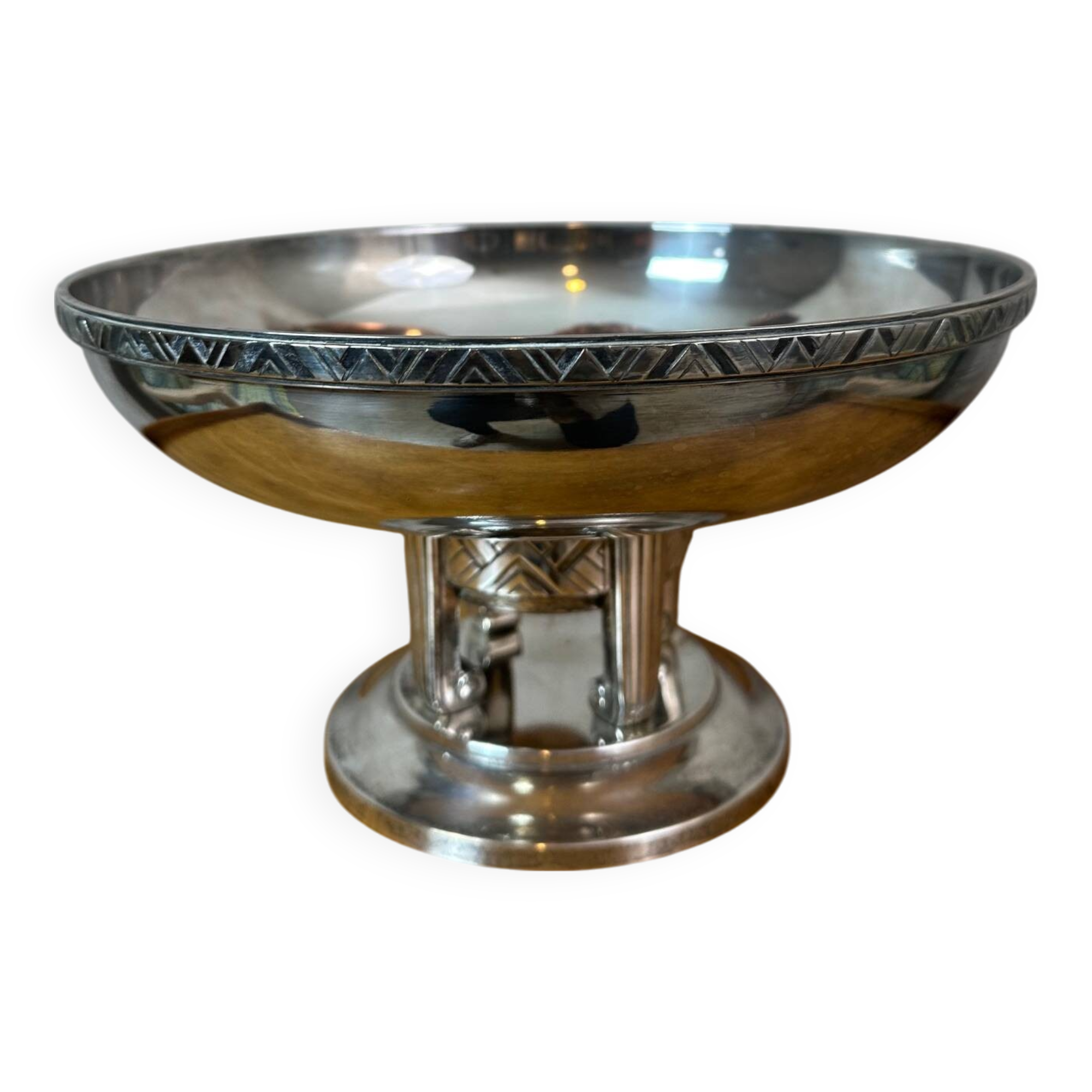 Art Deco silver-plated metal cup