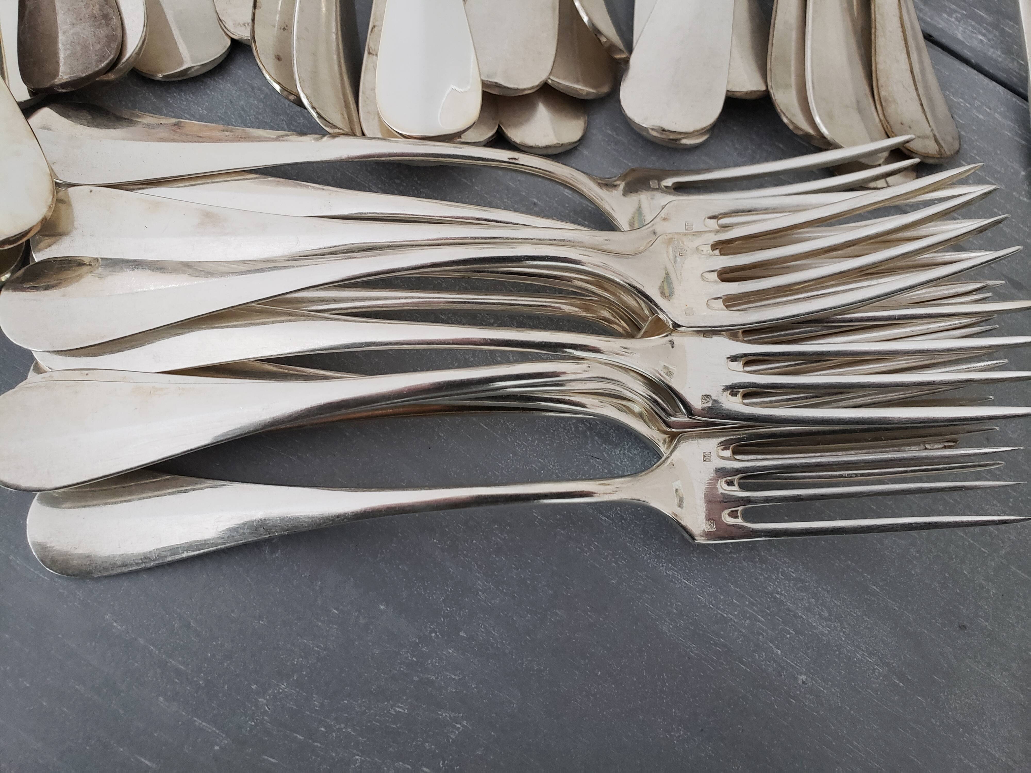 set of silver-plated cutlery