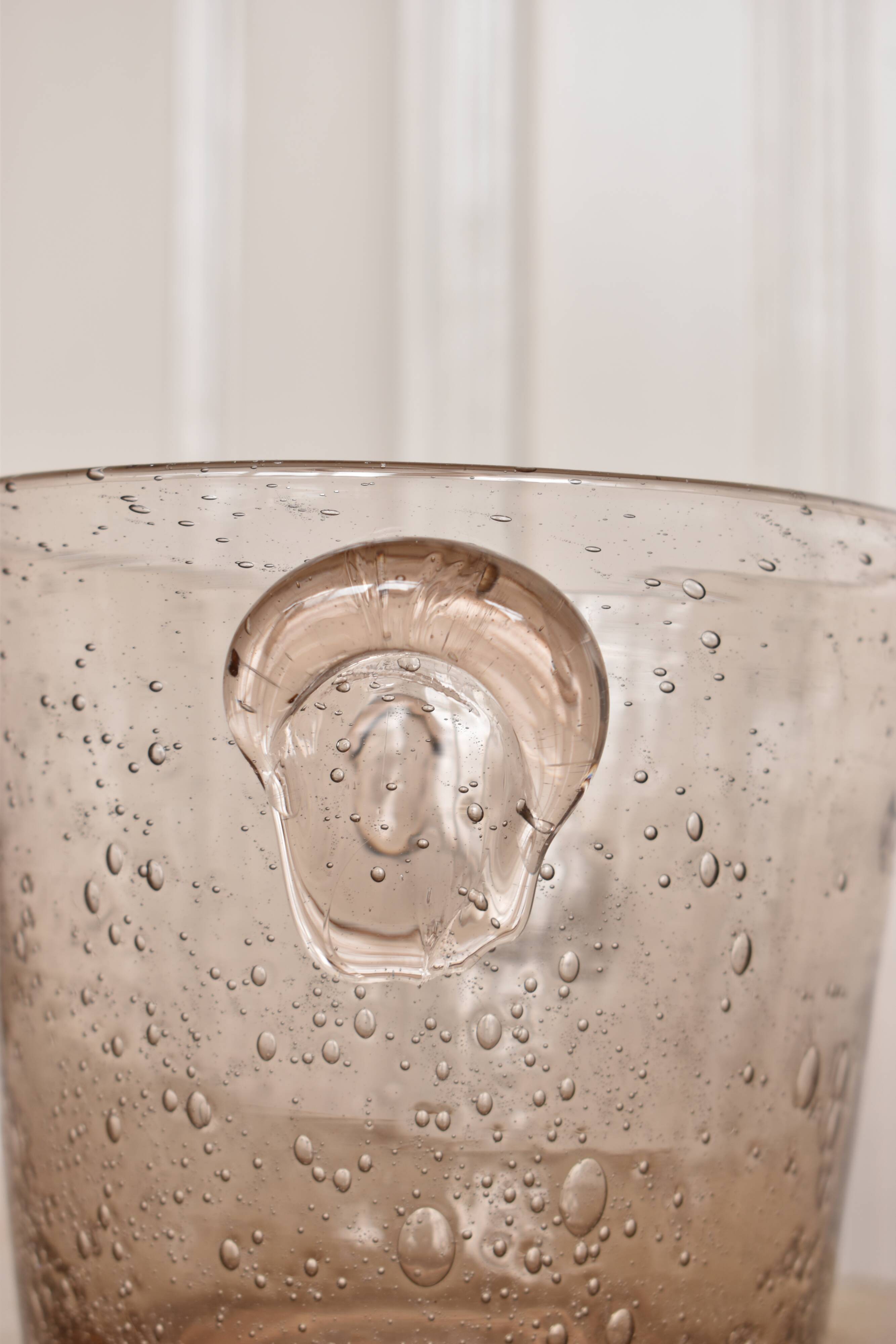 Ice bucket biot old bubble glass