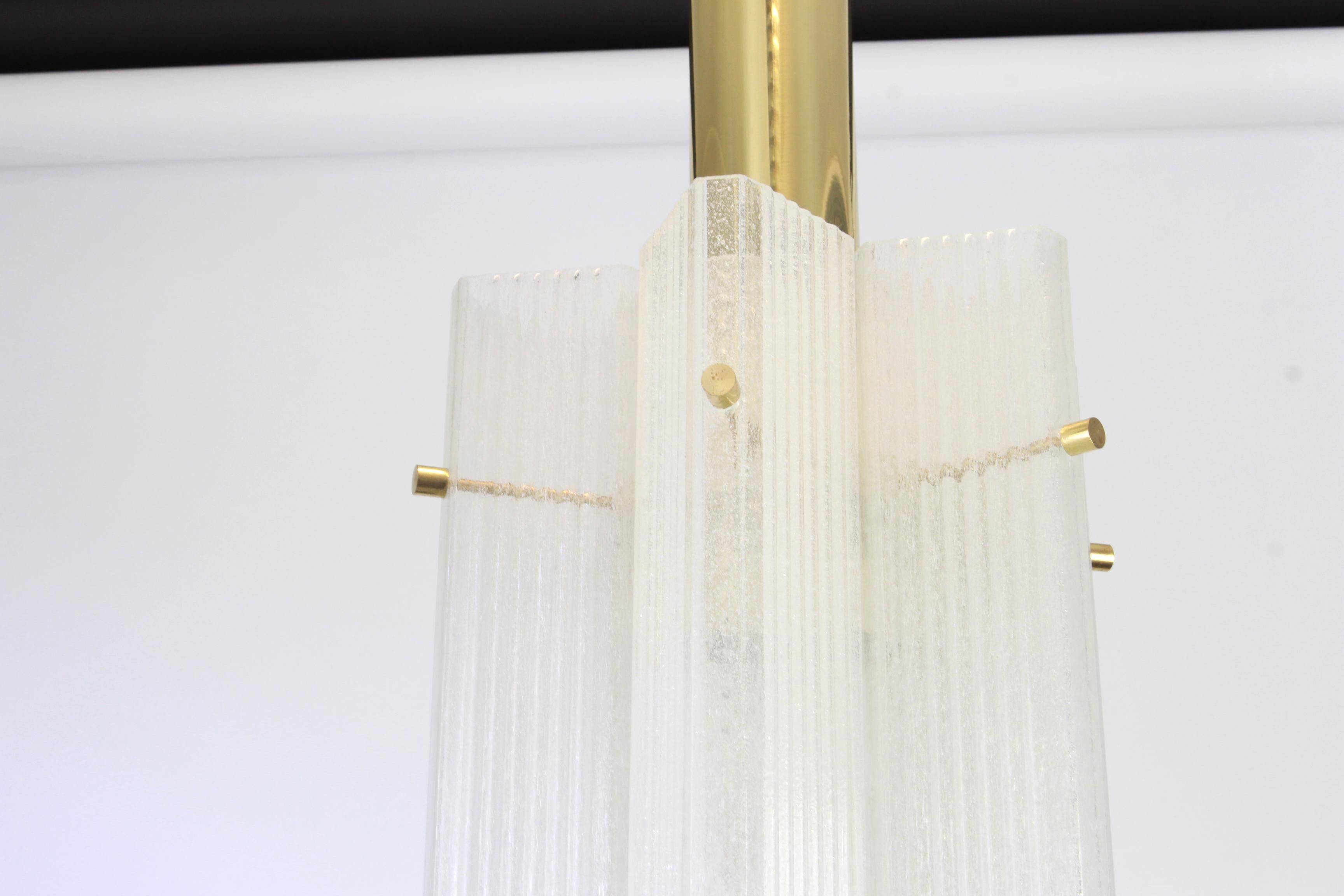 Murano glass ice pendant by Limburg, Germany, 1970s