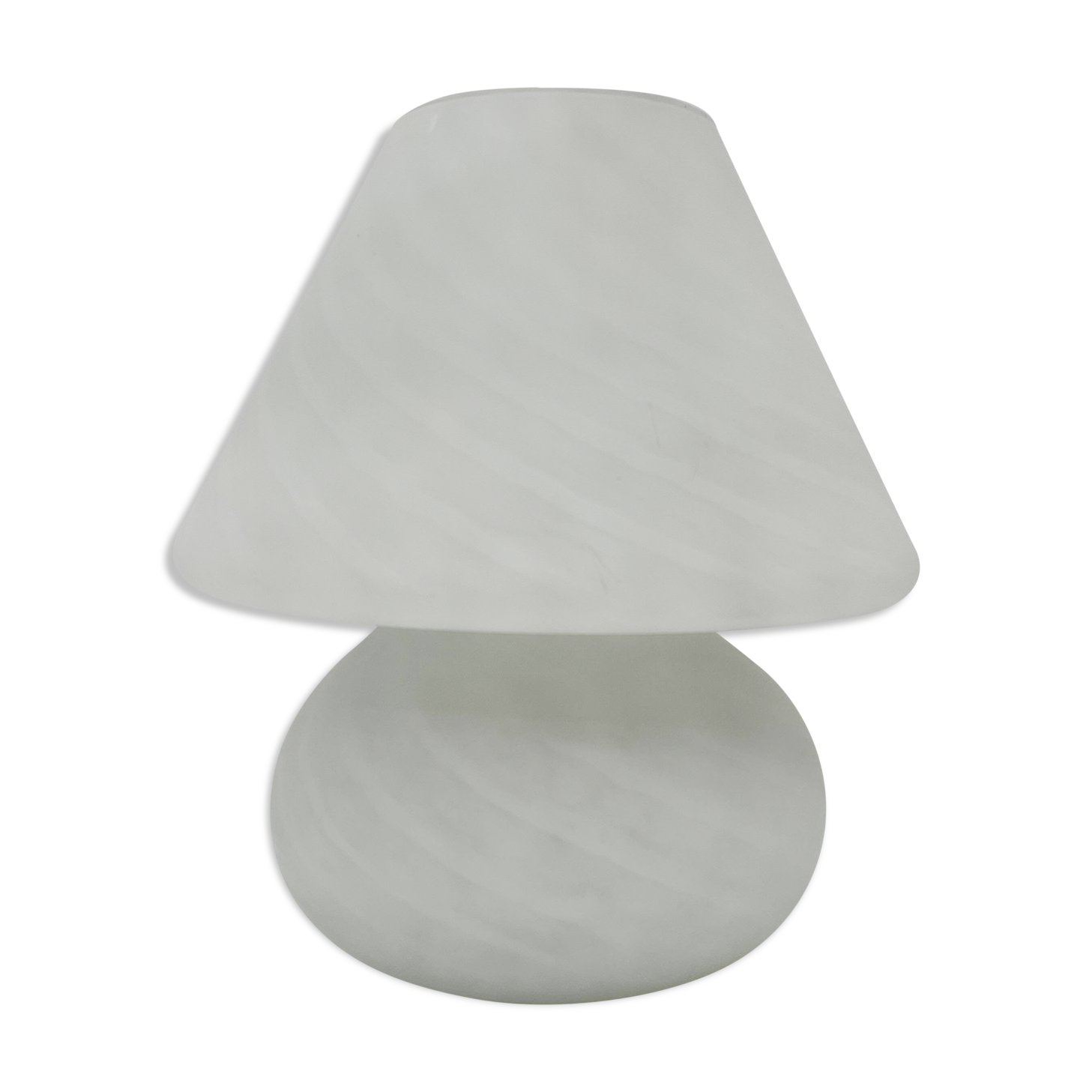 Vintage Murano Italy mushroom lamp with spiral decoration