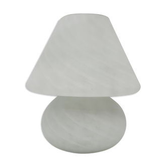 Vintage Murano Italy mushroom lamp with spiral decoration