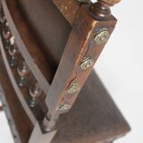 Ensemble de 3 chaises Renaissance en chêne et cuir gaufré, 19ème siècle, Belgique