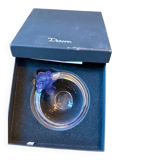 Daum France decorative bowl – Crystal paste – Blue flower – Brand