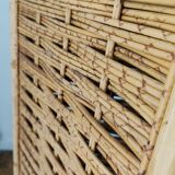 Vintage Italian rattan and bamboo room divider