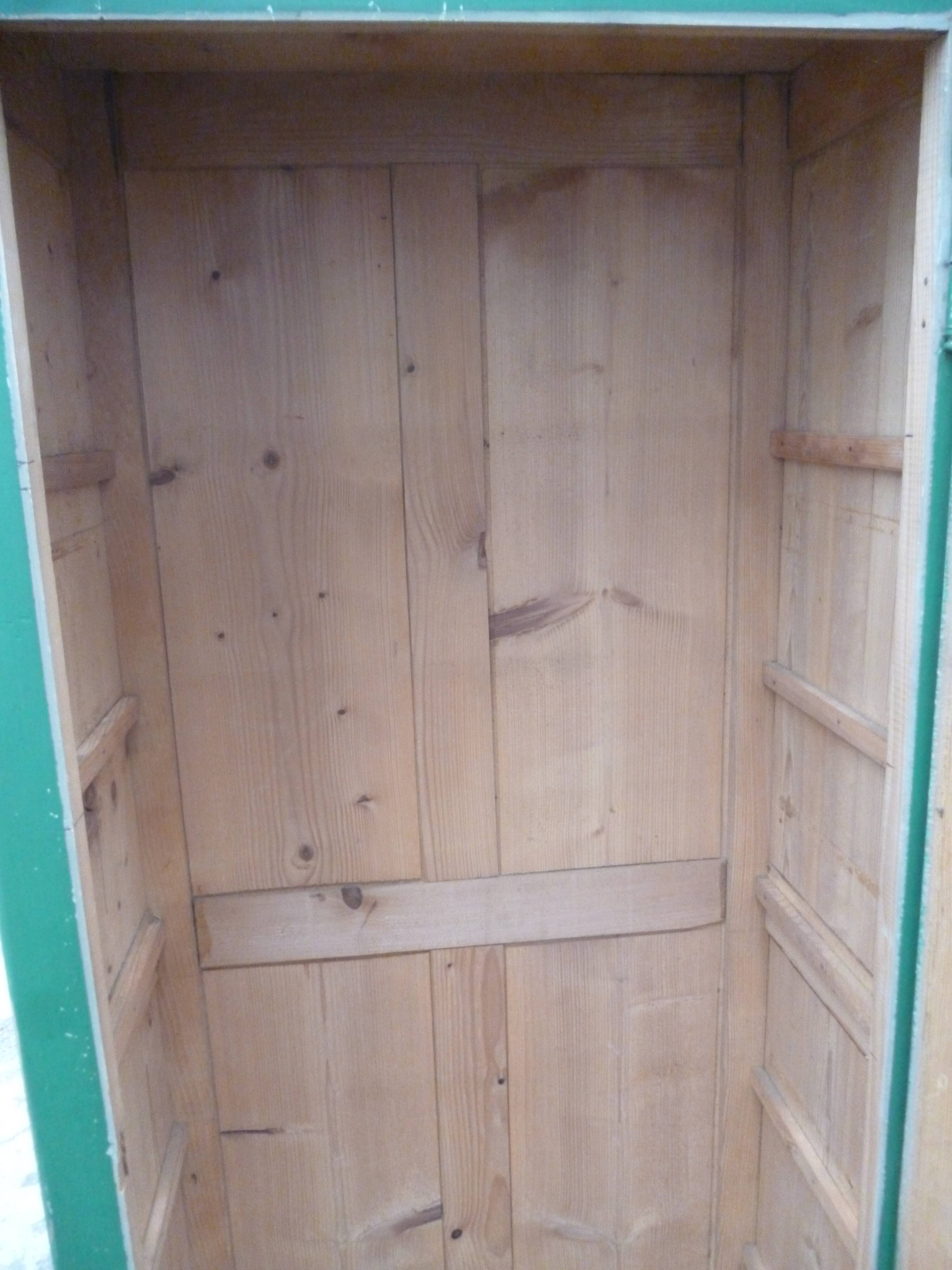 Cabinet 1 door in old fir green patina