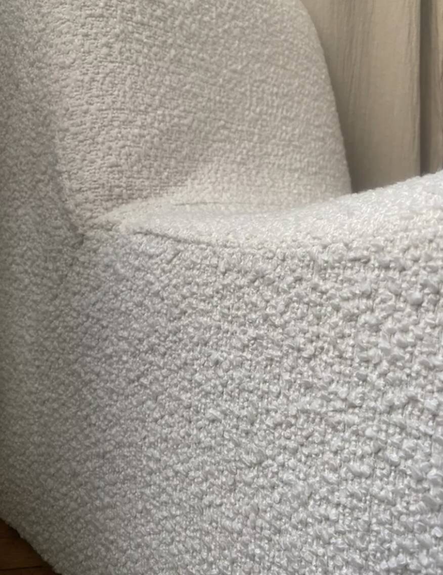 Boucle wool fireside chair