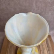 Large yellow and white blown glass pitcher from Italy – 1960s/70s