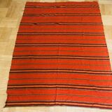 Beautiful Polish Folk Rug, Bedspread From The 1960s, Natural Wool.