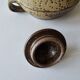 Ceramic stoneware teapot design with pyrite effects, unsigned.