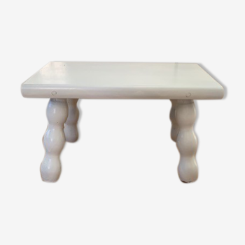 Banc en bois blanc