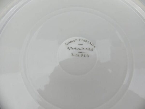 Compagnie Franco-anglaise, service à dessert en terre de fer