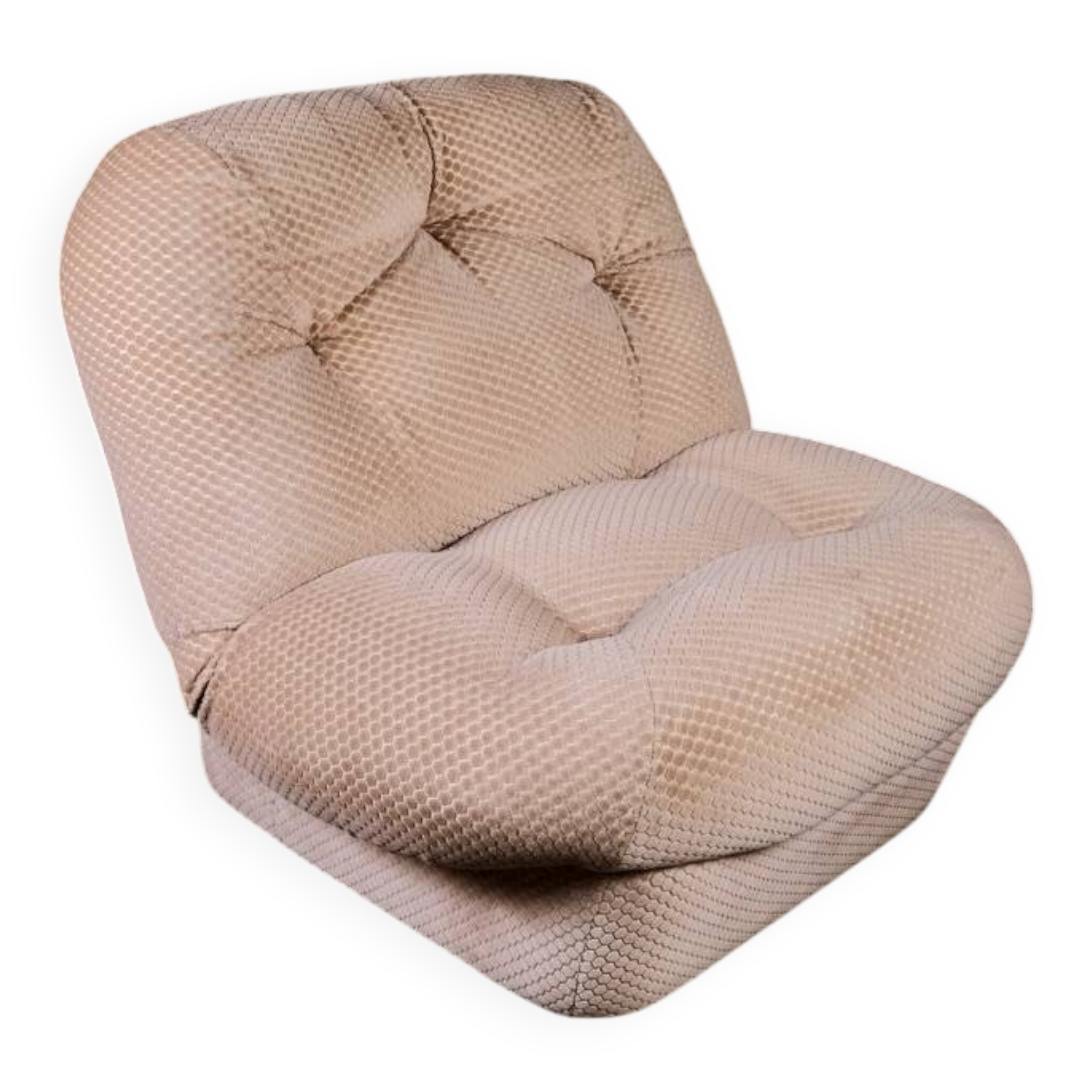 Space age armchair in textured velvet, France, 1970