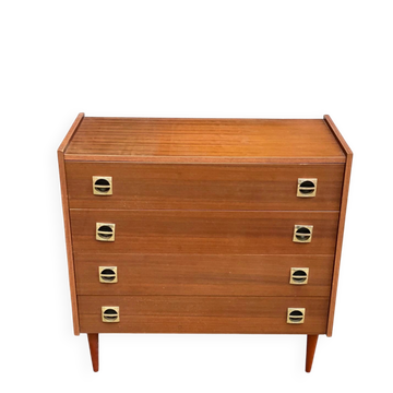 Mid-Century Scandinavian wooden chest of drawers 1960