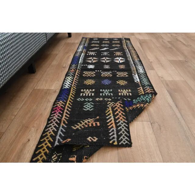 Handmade Turkish Vintage Wool Runner Rug  58x180