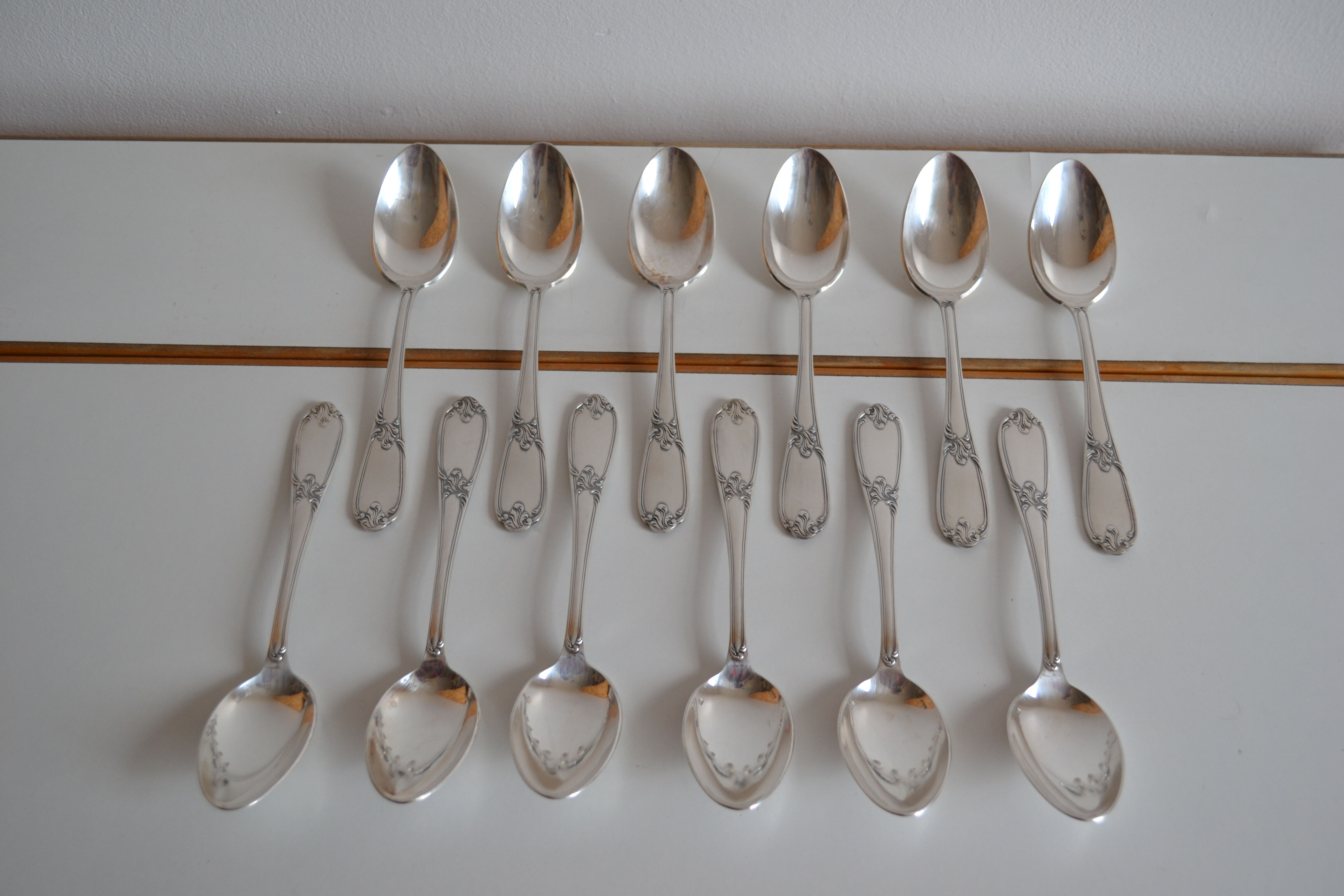 12 tablespoons metal argente orfevre frionnet francois