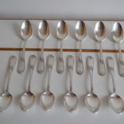 12 tablespoons metal argente orfevre frionnet francois