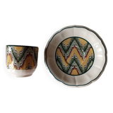 Set tasse café et plateau Gien & Dominoté