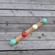 Vintage wall coat rack - Wood and plastic - 1970s