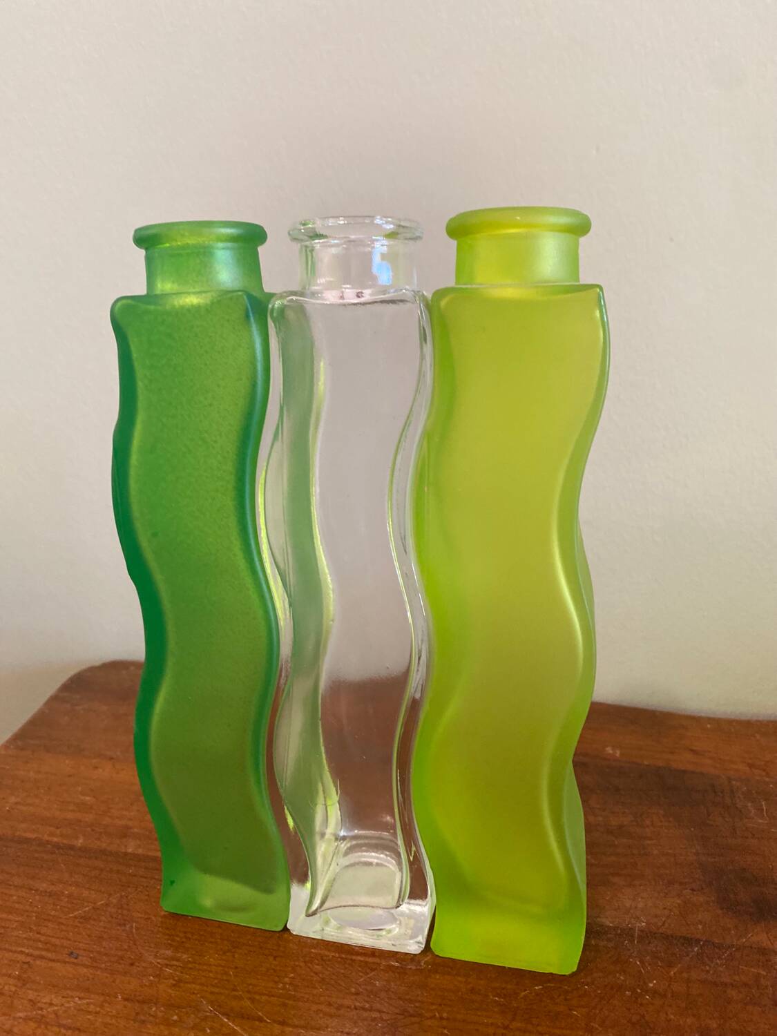 Trio de soliflores vague vert